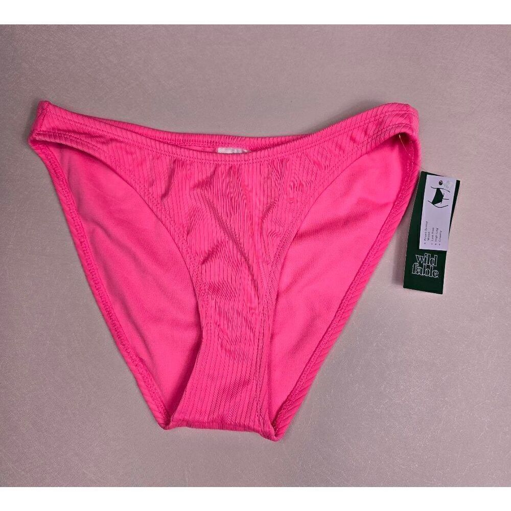 Wild Fable Pink Cheeky Bikini Bottom Small
